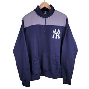 Majestic New York Yankees Jacket Women's 1X 1/4 Zip Pullover Sequin MLB Baseball